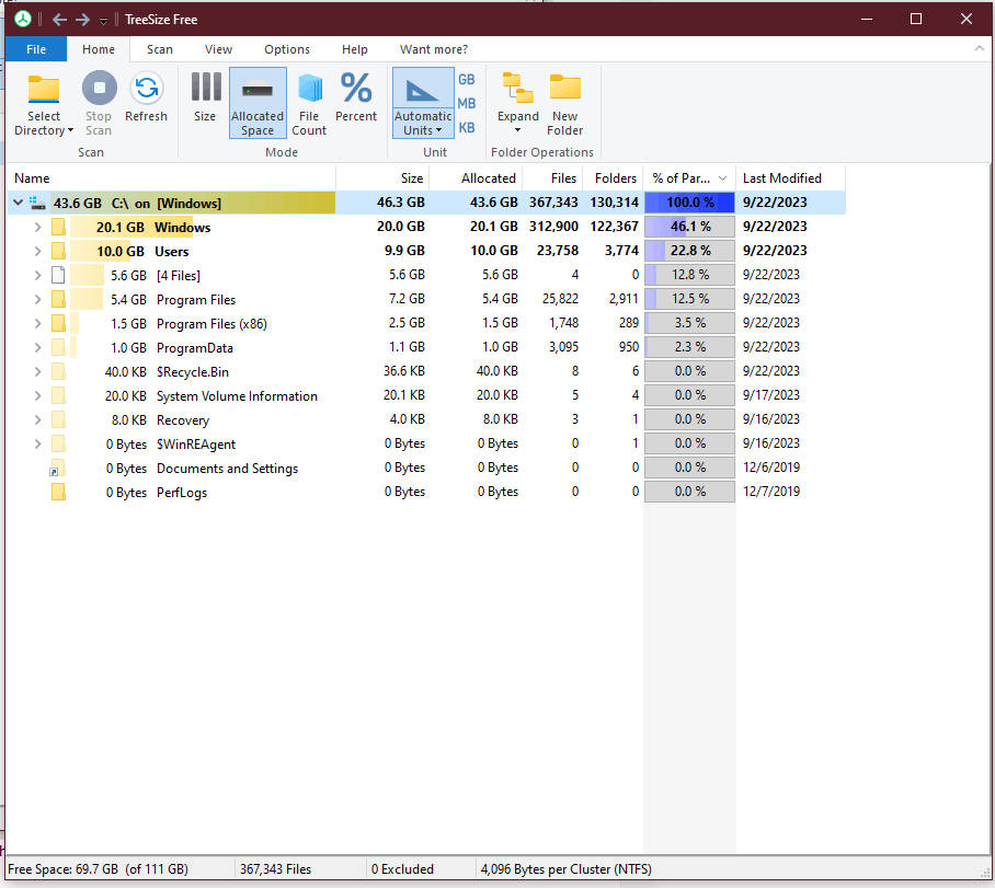 Microsoft edge download directory is on my ssd but still takes space on ...