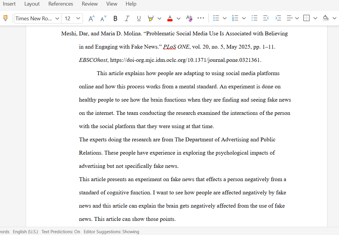 I am trying to hit tab after the hanging indent but it will not let me ...