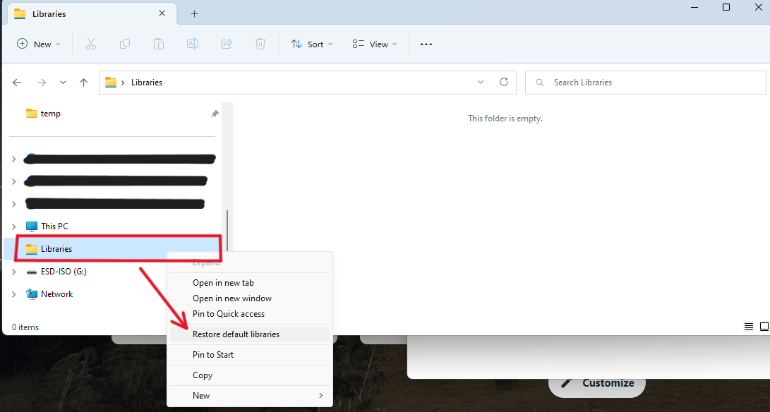 Wrong division on the Libraries in the File Explorer left Pane ...
