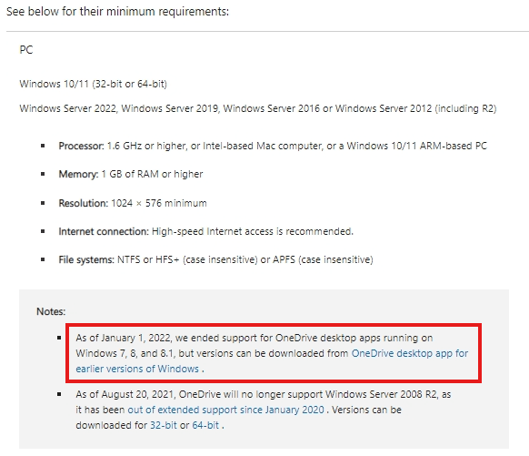onedrive sign in issue on Win7 - Microsoft Q&A