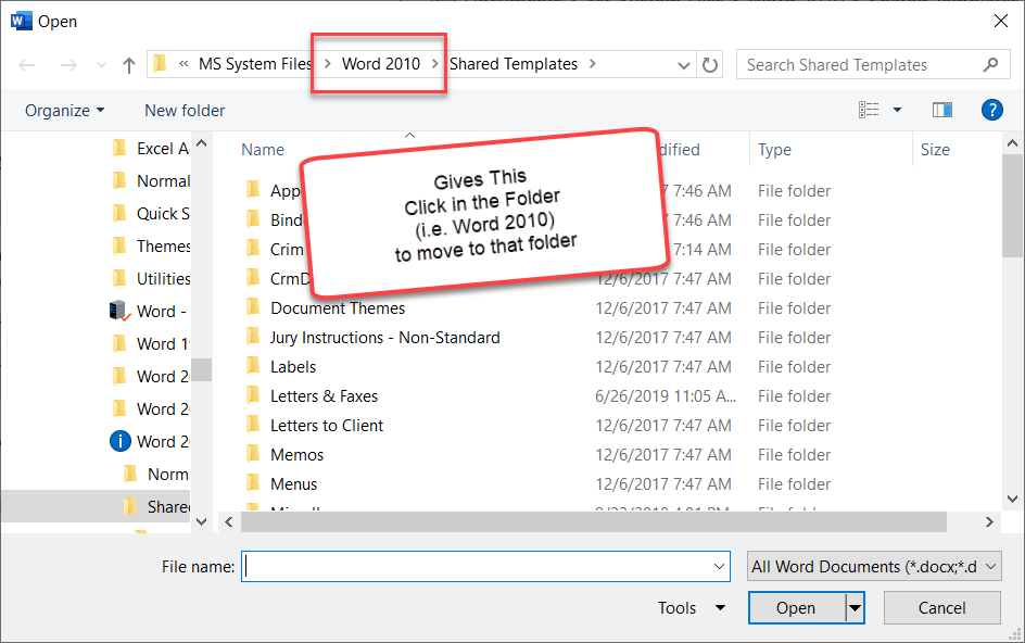 Directory list in Word - Microsoft Q&A