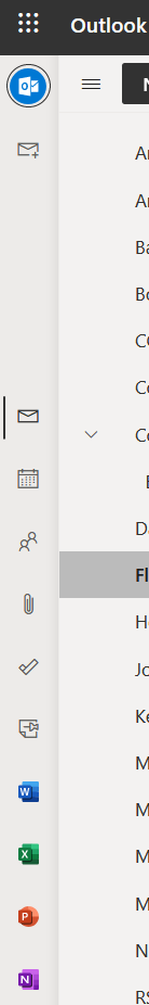 how to get rid of vertical toolbar now showing in Outlook - Microsoft Q&A