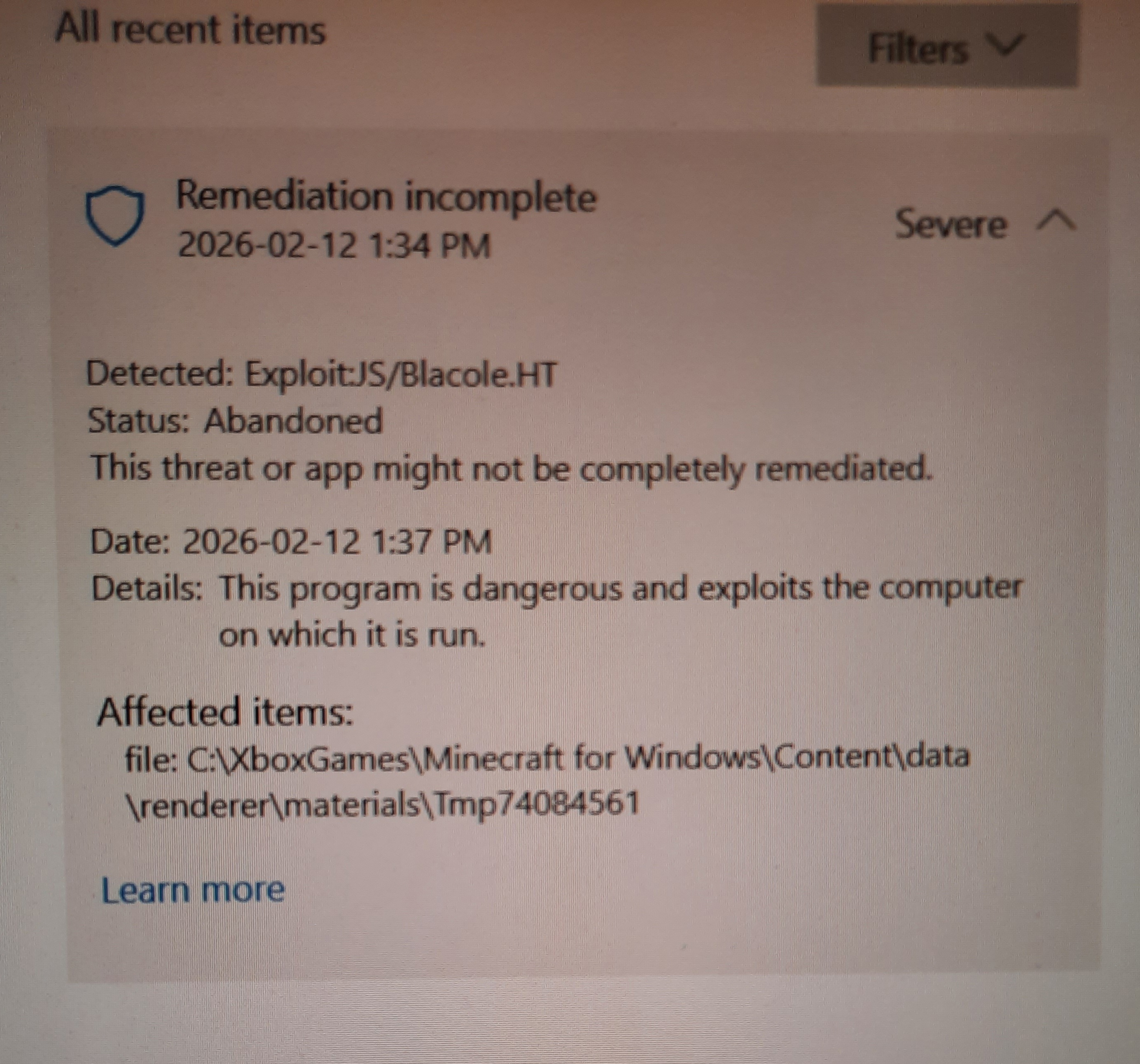 Is this Windows Security detection a false positive? - Microsoft Q&A