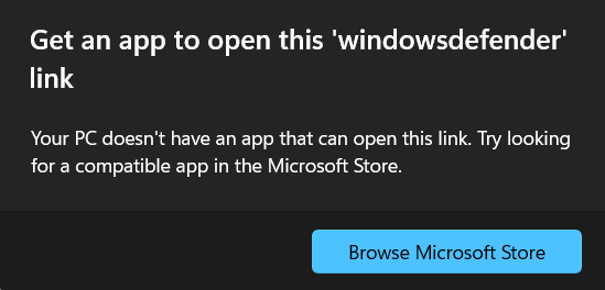 windows security can't work. - Microsoft Q&A