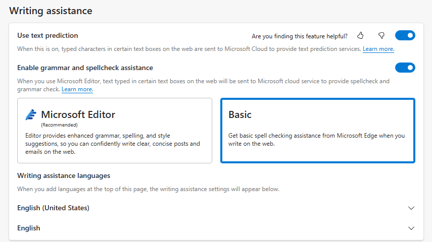 I have Microsoft editor turned on but when a word is spelled ...