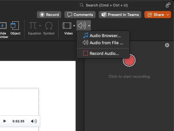 Powerpoint recording - Microsoft Q&A