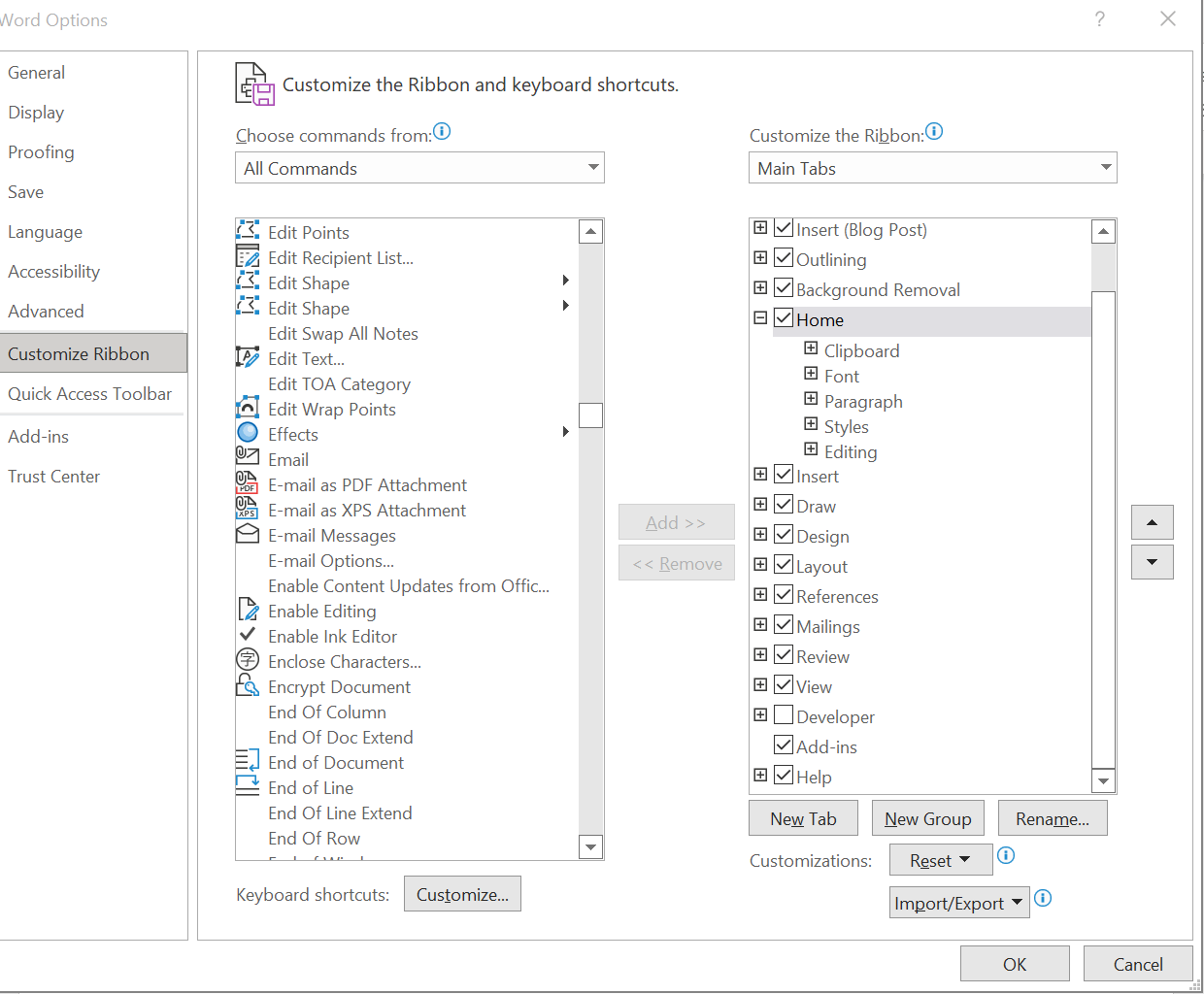 Editor missing from ribbon - Microsoft Q&A