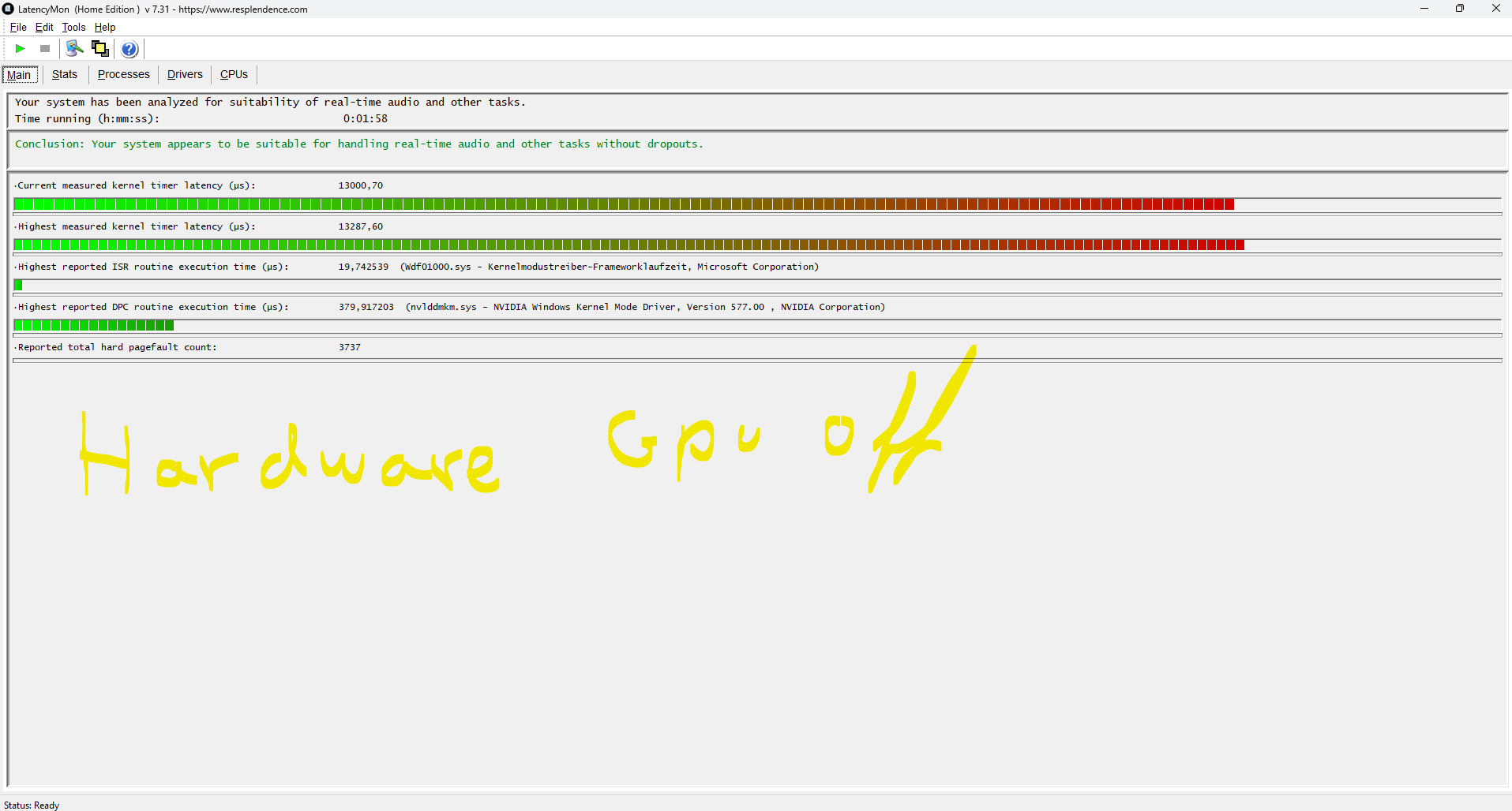 I need help fixing my kernel timer latency - Microsoft Q&A