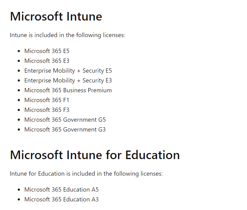 Intune standalone license - Microsoft Q&A