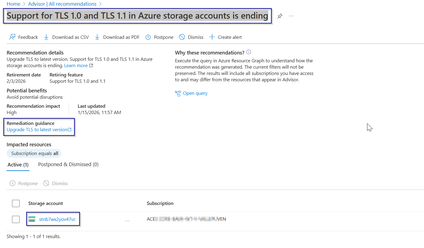 i am not able to find resource name where TLS version less then 1.2, as ...