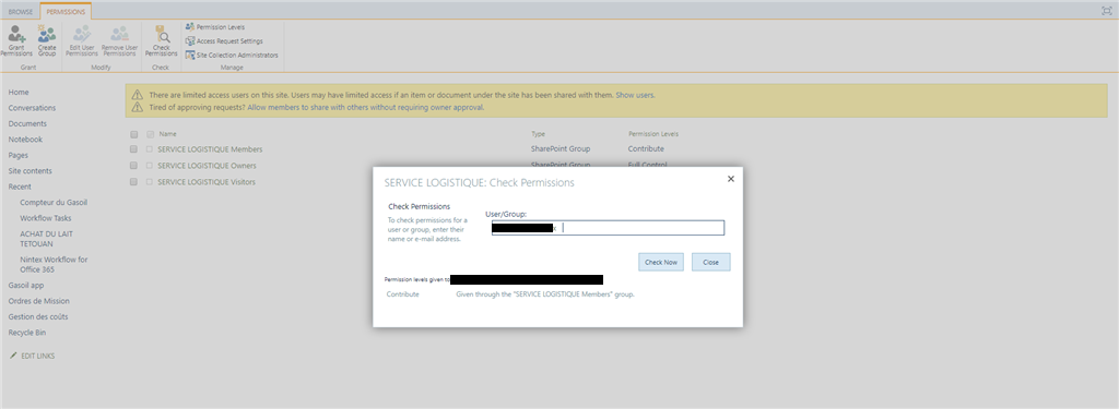 SharePoint online: Contribute level access get denied ! - Microsoft Q&A