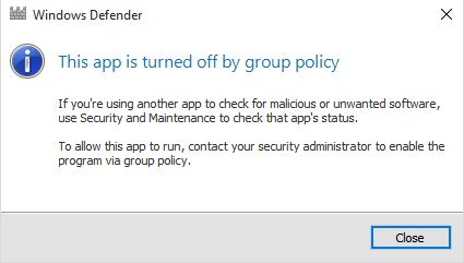 Windows Defender Not Working in Windows 10 - Microsoft Q&A