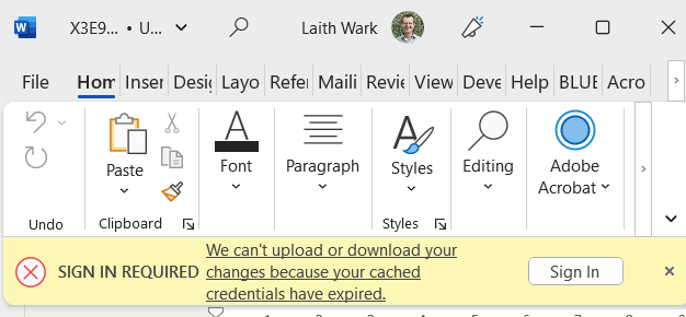 Cached credentials have expired - Microsoft Q&A