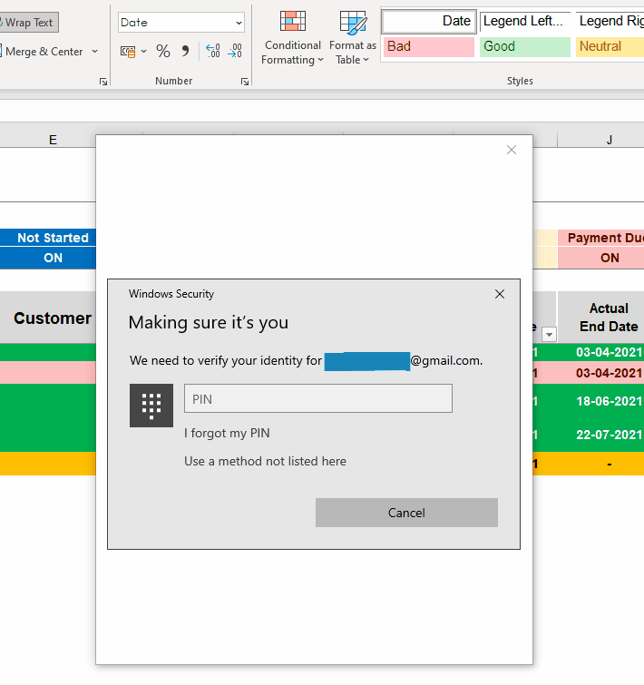 My Windows Security SIgn in keeps popping up even after entering ...
