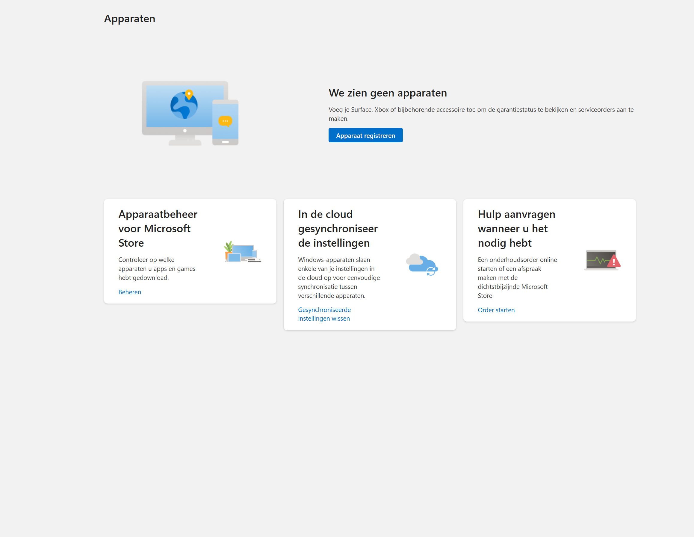 Staan geen apparaten in mijn aaccount 2025-11-16 184129