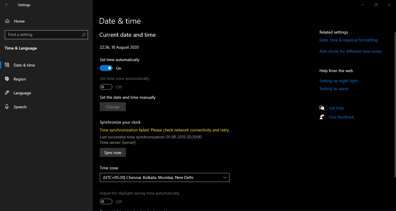 Windows Time synchronizing error - Microsoft Q&A