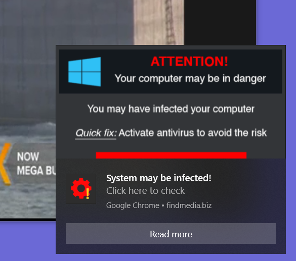 warning notification on desktop - Microsoft Q&A