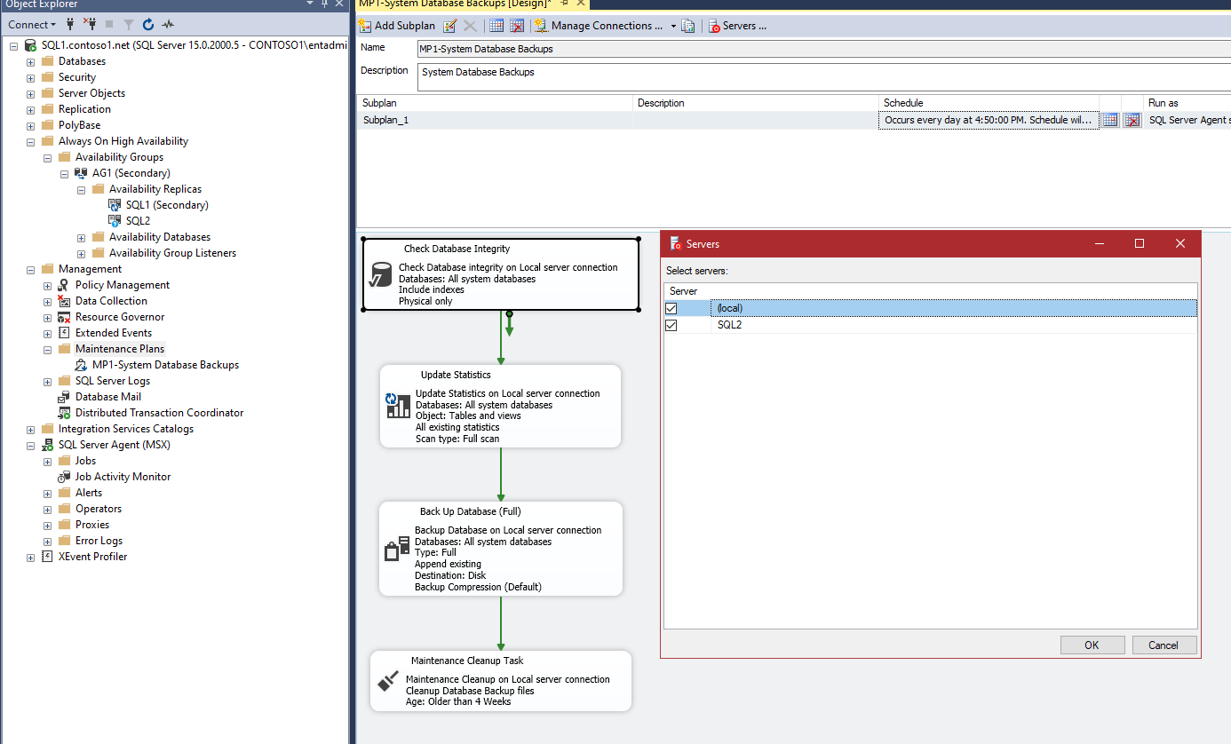 multi-server-maintenance-plan-microsoft-q-a