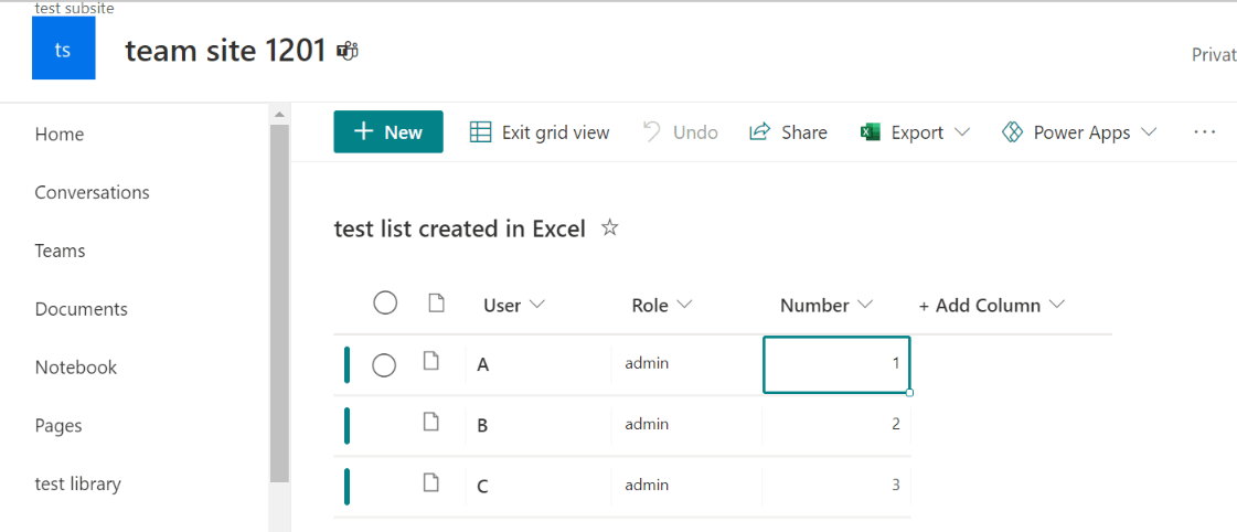 Excel Table to Sharepoint List - Microsoft Q&A
