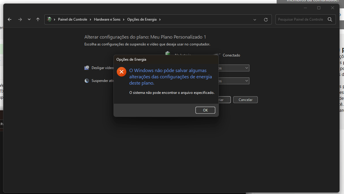 Perfil de energia no windows 11 - Microsoft Q&A