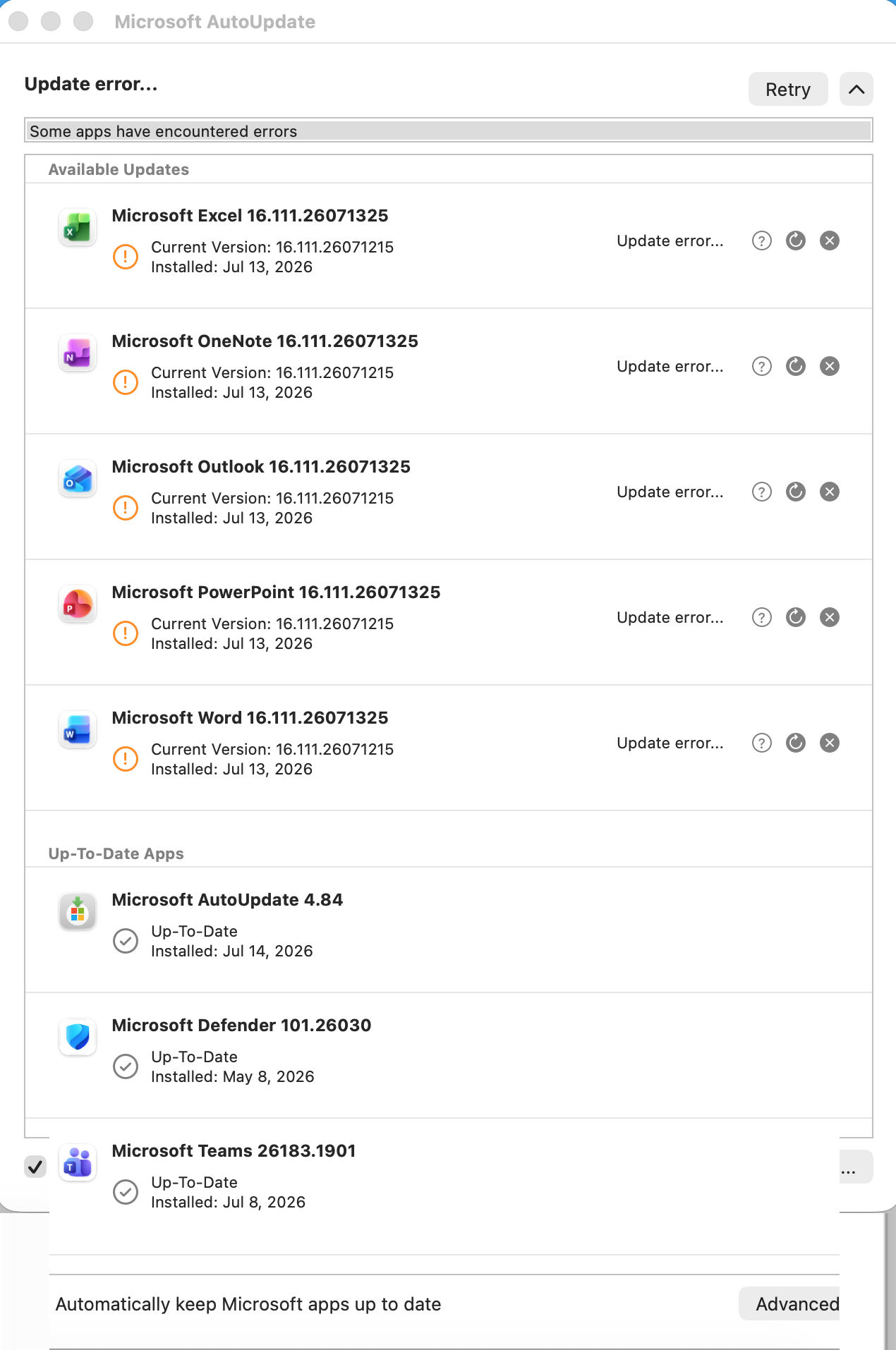 AutoUpdate Results 7-18 2-42pm ET