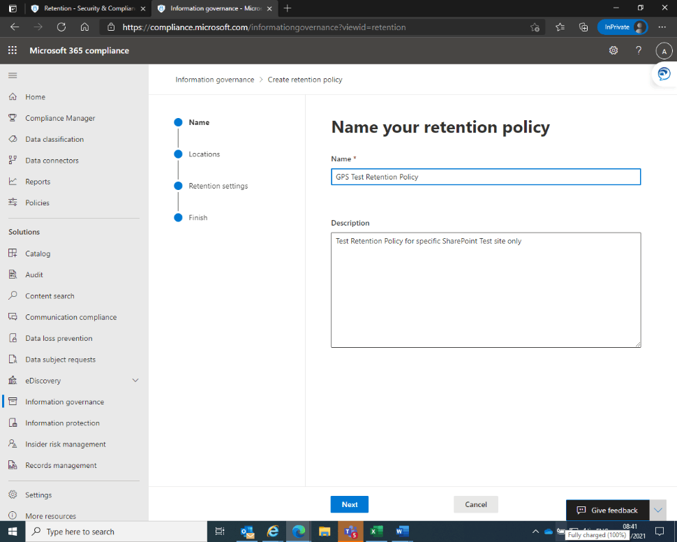 Retention Policy for SharePoint not working - Microsoft Q&A