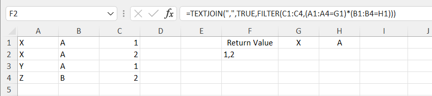 Return Multiple value using multiple criteria in a cell - Microsoft Q&A