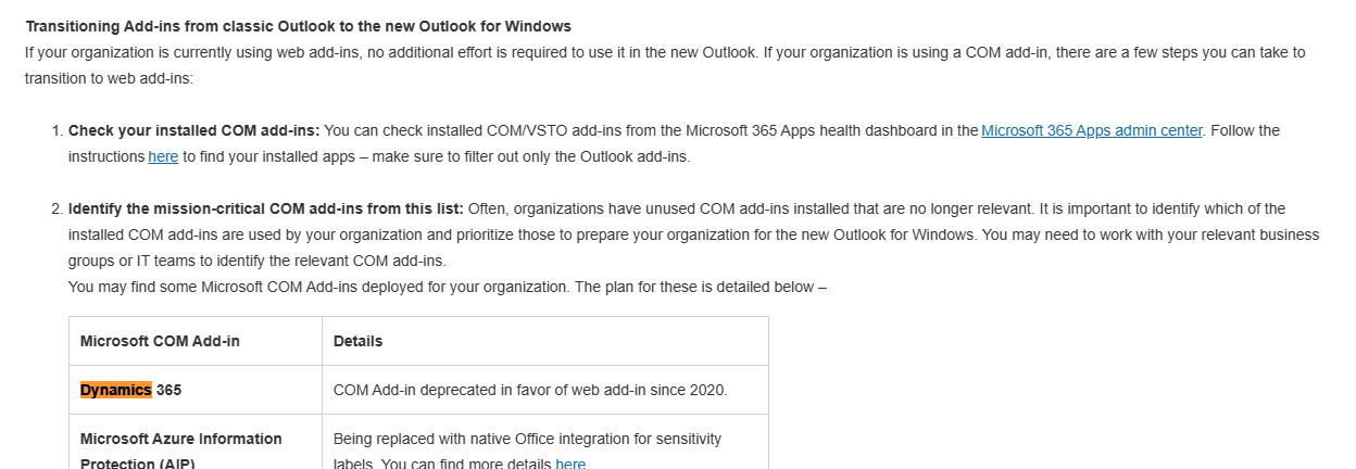 why-can-t-i-access-dynamics-for-outlook-app-in-the-new-outlook-desktop