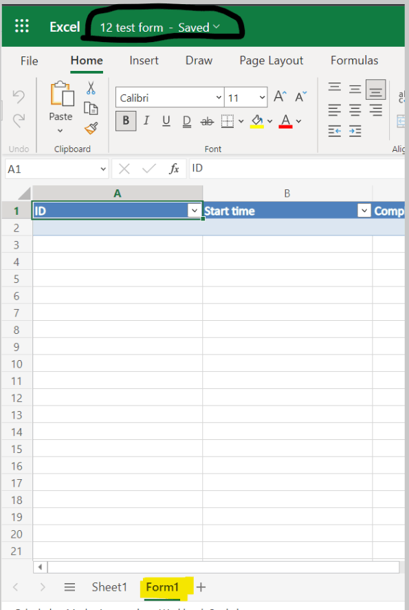 Using Excel and MS Forms in OneDrive - Microsoft Q&A