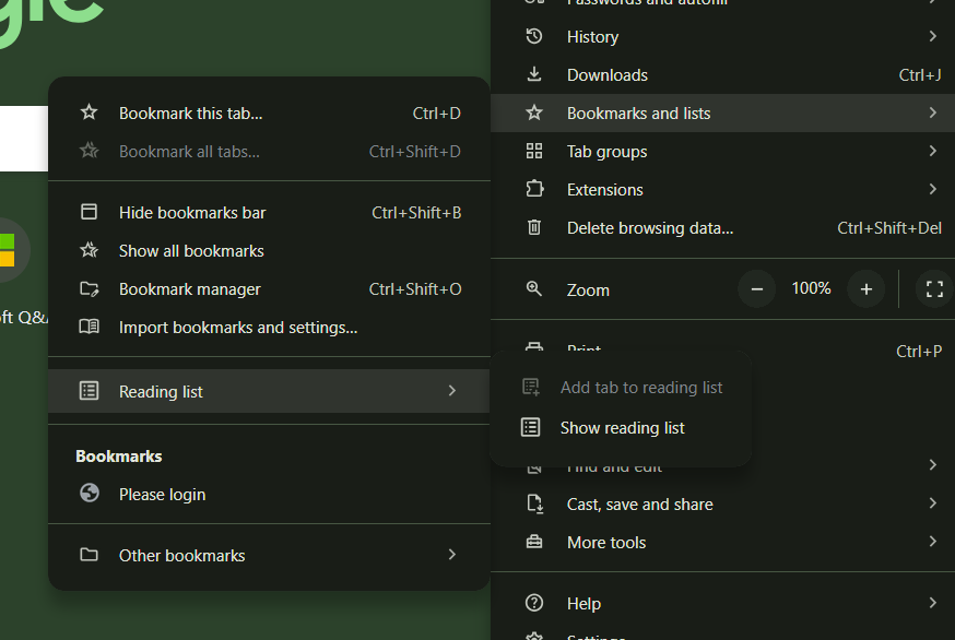don t have side panel in google chrome - Microsoft Q&A
