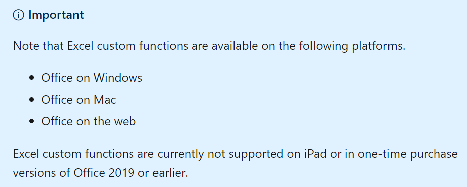 Unable to develop Excel Add-in with Custom Functions on Mac (Office ...