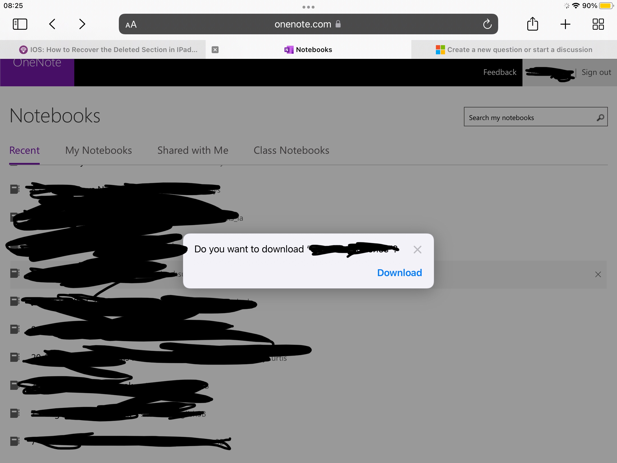 My OneNote notebook is not opening and says it might be deleted or ...
