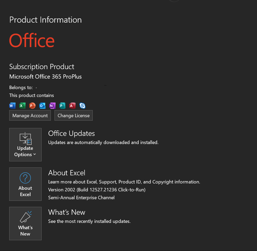 Facing an Issue while i'm trying to login with my account in excel ...
