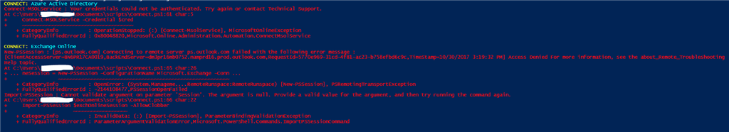 Cannot login to Office 365 PowerShell since Enforcing MFA - Microsoft Q&A