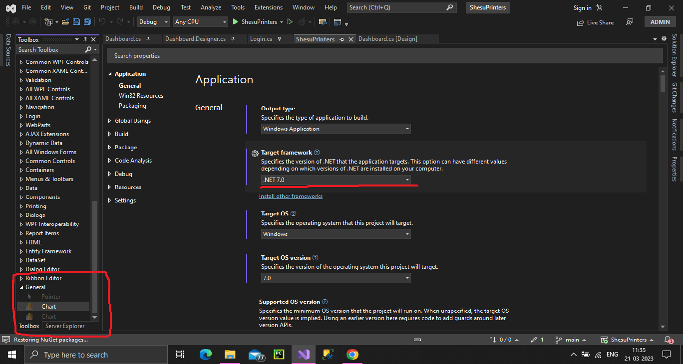 Visual Studio Chart