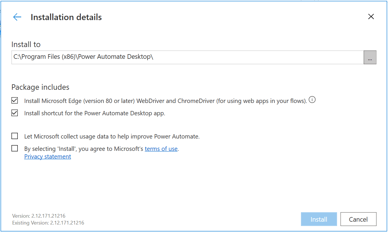 Why is the default installation folder for Power Automate Desktop ...