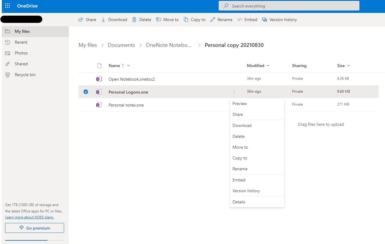 Can't open Onenote notebook using OneDrive web - Microsoft Q&A