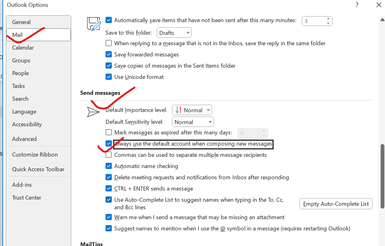 Set Google Workspace email alias as default email address in outlook ...