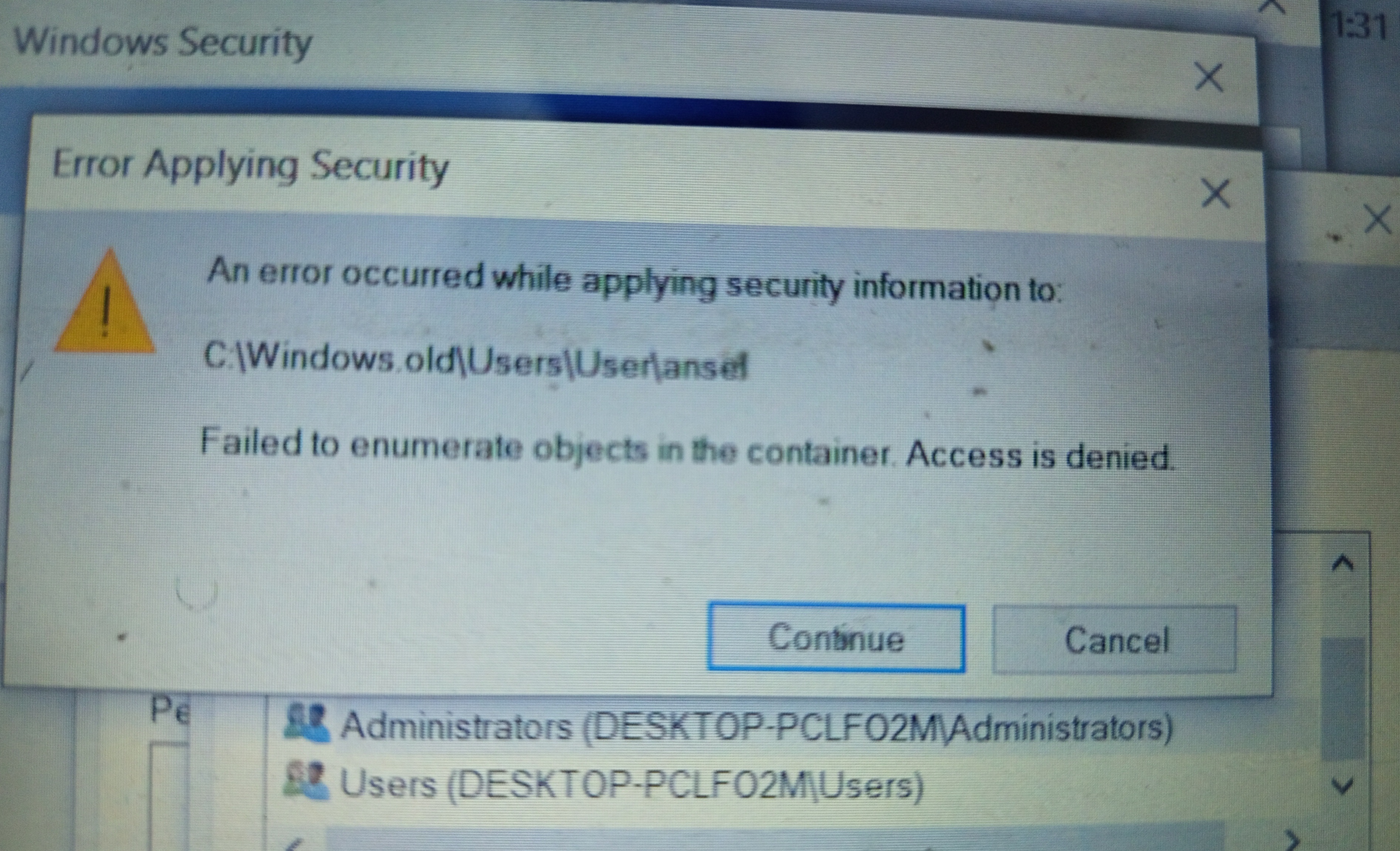 File permission Error - Microsoft Q&A