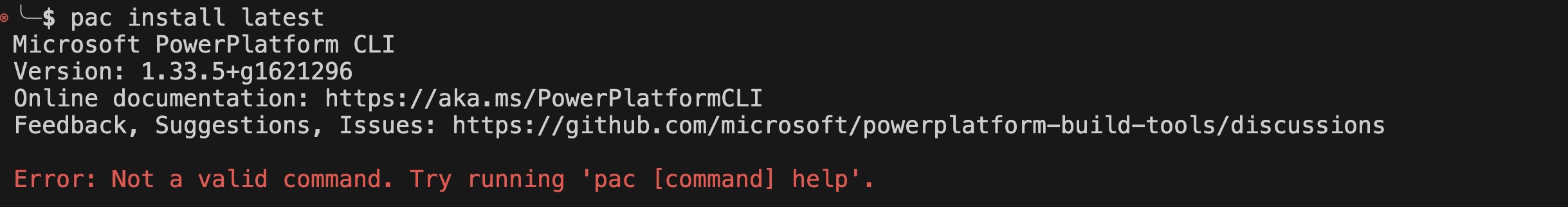 pac install