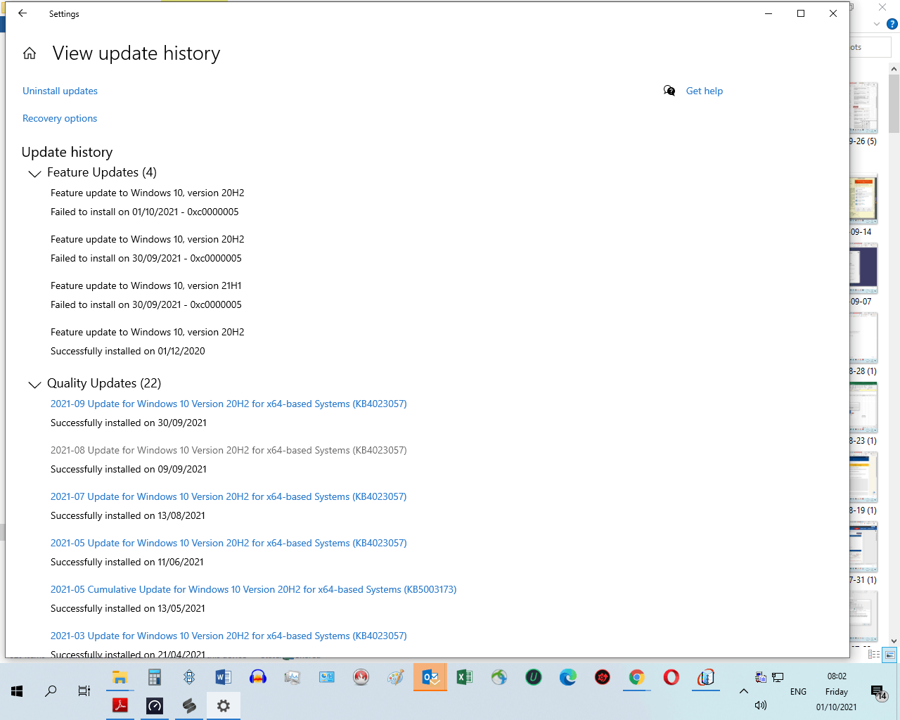 Window Feature Update Errors - cannot install or uninstall - Microsoft Q&A