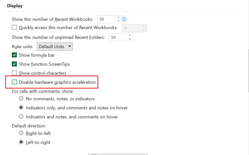 Microsoft 365 Excel Graphics Issues / Bug: Options Window Does Not Open ...