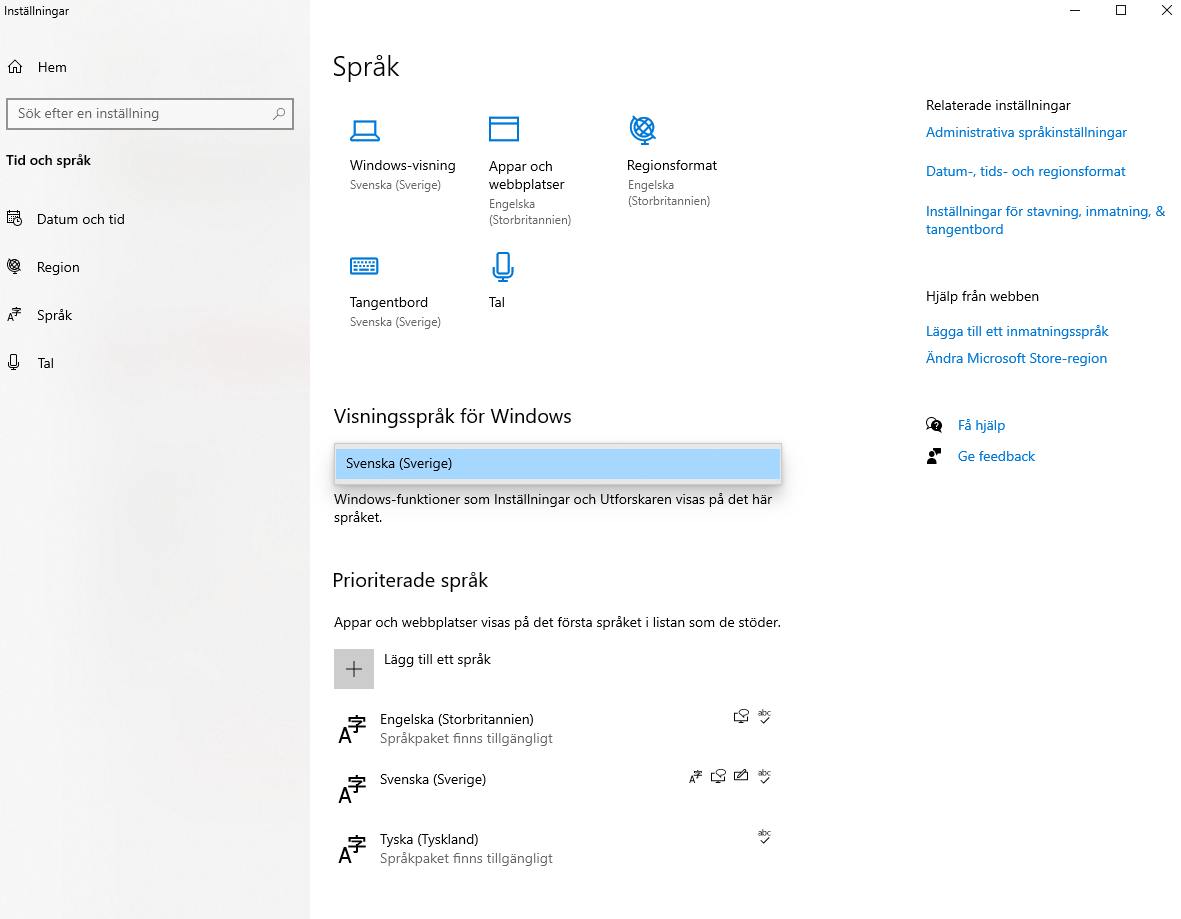 Can't select a speech language - Microsoft Q&A