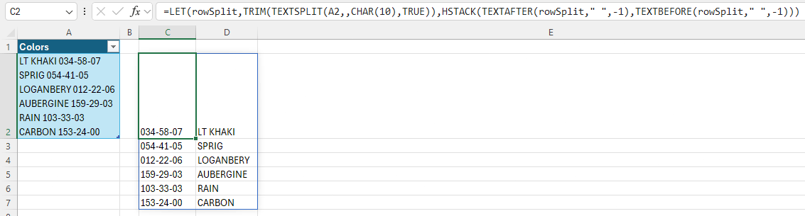 Text Split into columns and rows - Microsoft Q&A
