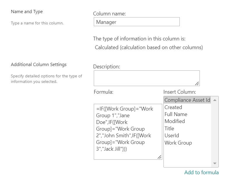 Calculate field in sharepoint list with a conditional formula ...