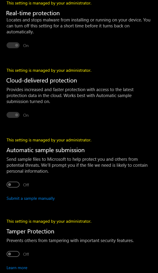 I have a problem with windows defender.. - Microsoft Q&A
