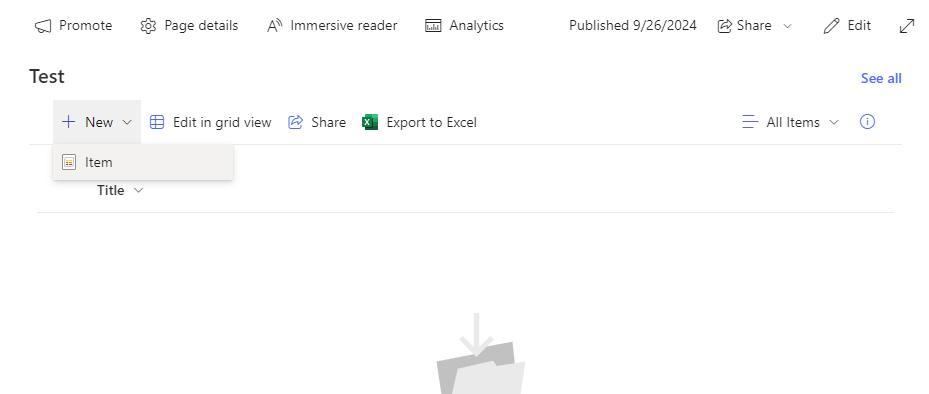 List web part showing a different new item button and experience ...