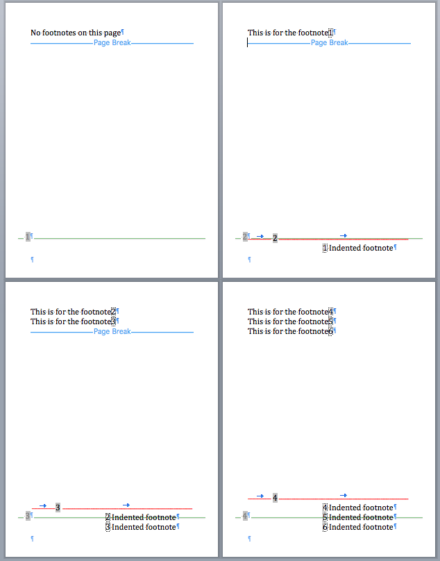 Create a line at the bottom of page ABOVE the footnotes and interrupted ...