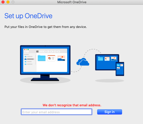 Cannot log in to OneDrive on mac - Microsoft Q&A