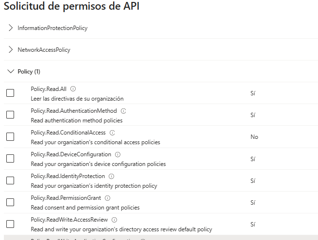 Crear Mapping Policy con Microsoft Graph - Microsoft Q&A